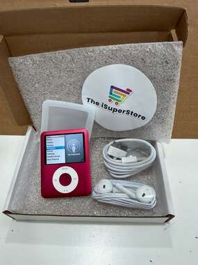 Pre-Owned Apple iPod Nano 3rd Gen 8GB Red, MP3 Player, includes FREE Silicone Ca